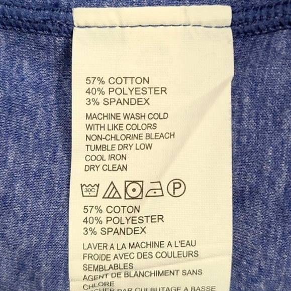 Tommy Bahama Reversible Heathered Blue Stretch Mid Zip Cotton Blend Size Small - Picture 8 of 10